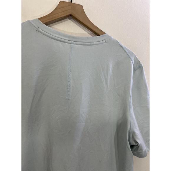 Lululemon Crewneck T-Shirt 12 Workout Pilates Basic Gym Minimalist Stretch Blue - Picture 10 of 13